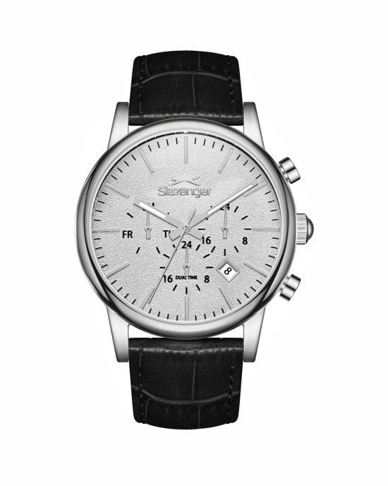 ساعت مچی مردانه اسلازنجر مولتی فانکشن بند چرمSLAZENGER SL.09.2481.2.03