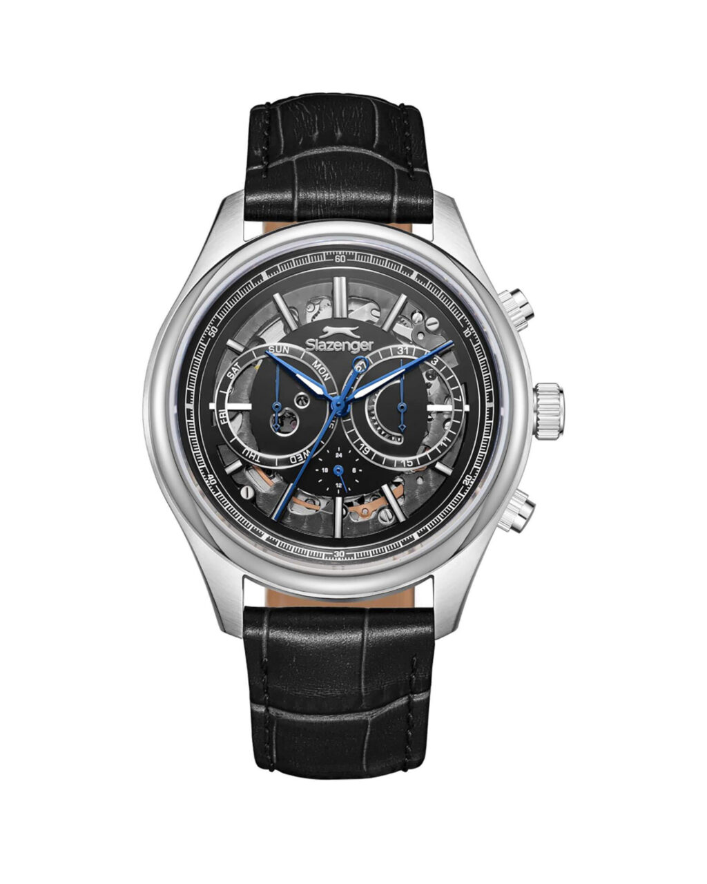 ساعت مچی مردانه اسلازنجر صفحه اسکلتون SLAZENGER SL.09.2489.2.02