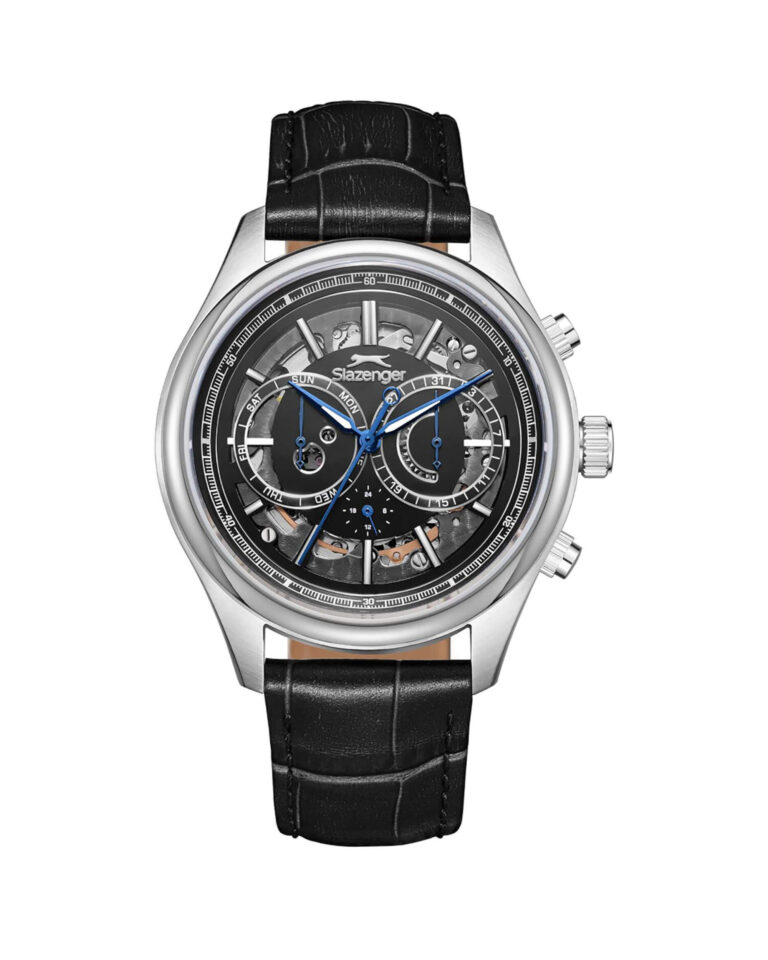 ساعت مچی مردانه اسلازنجر صفحه اسکلتون SLAZENGER SL.09.2489.2.02