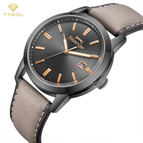ساعت مچی مردانه اسلازنجر خاکستری رنگ SLAZENGER SL.09.2496.1.04