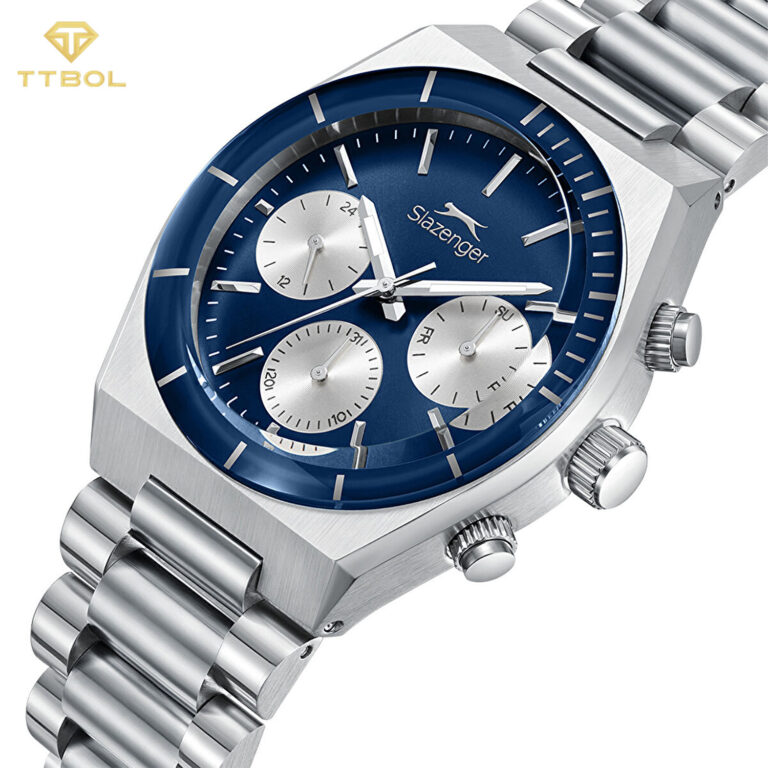 ساعت مچی مردانه اسلازنجر صفحه سرمه ای SLAZENGER SL.09.2484.2.02