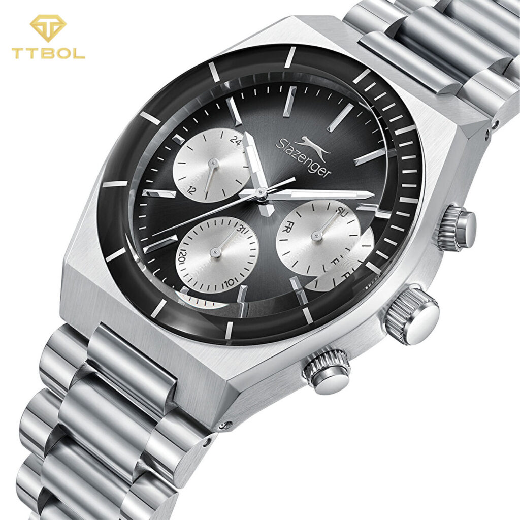 ساعت مچی مردانه اسلازنجر صفحه مشکی SLAZENGER SL.09.2484.2.04