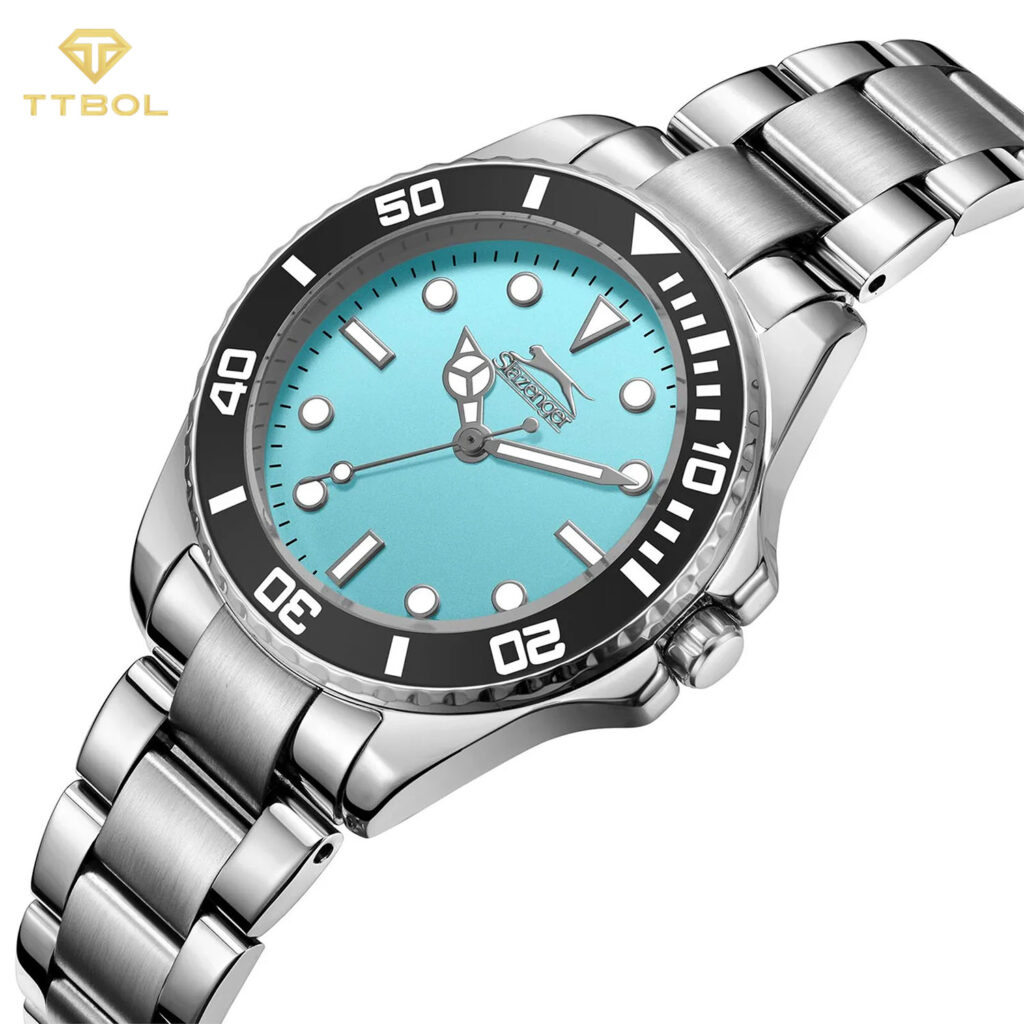 ساعت مچی زنانه اسلازنجر صفحه تیفانی SLAZENGER SL.09.2405.4.01