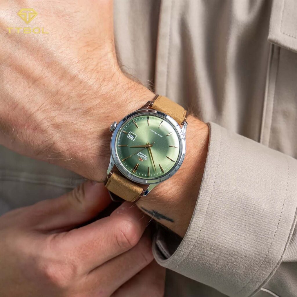 ساعت مچی مردانه اورینت صفحه سبز ORIENT RA-AC0P01E
