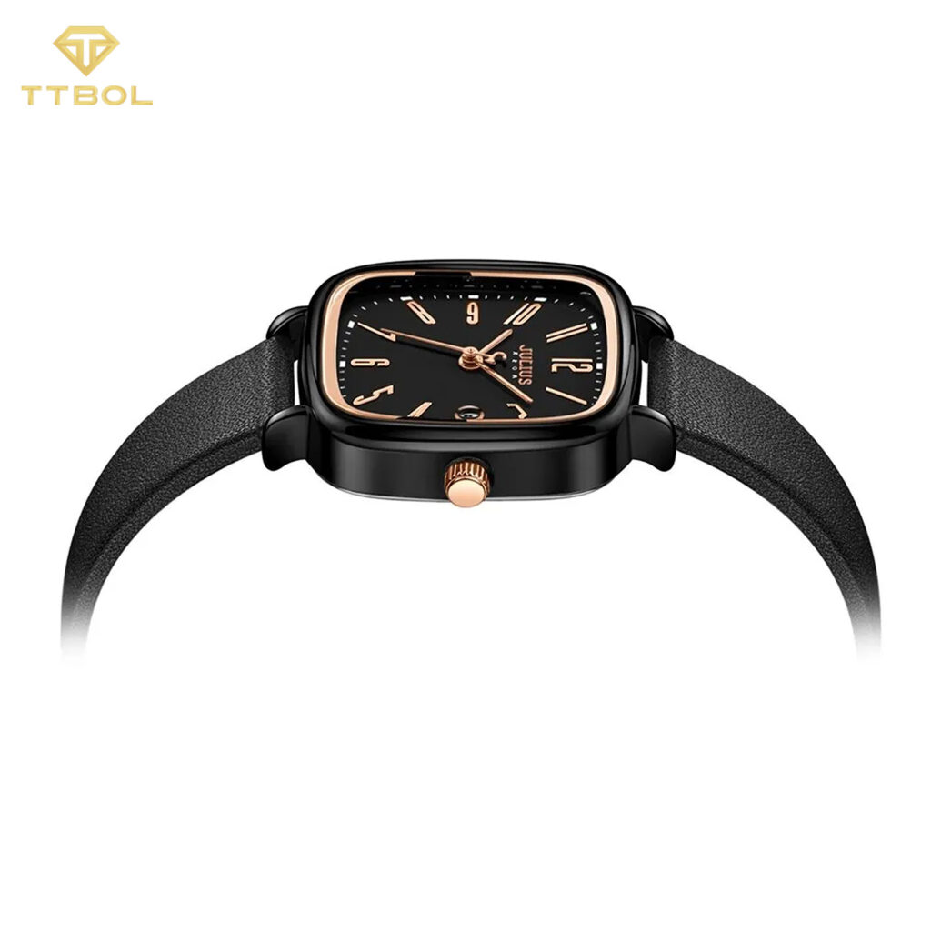 ساعت مچی زنانه جولیوس بند مشکی JULIUS JA-1418LC