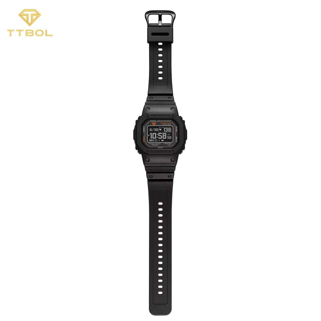 جزئیات دقیق بدنه مشکی مات ساعت مردانه جیشاک DW-H5600-1