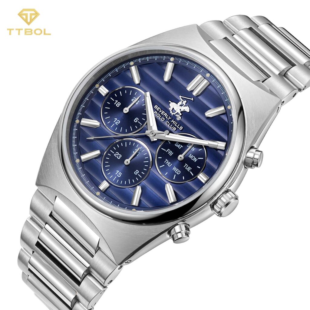 ساعت مچی مردانه بورلی هیلز پولو کلاب صفحه سرمه ای BEVERLY HILLS POLO CLUB BP3744X.390