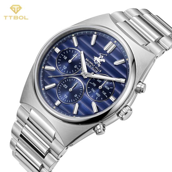 ساعت مچی مردانه بورلی هیلز پولو کلاب صفحه سرمه ای BEVERLY HILLS POLO CLUB BP3744X.390