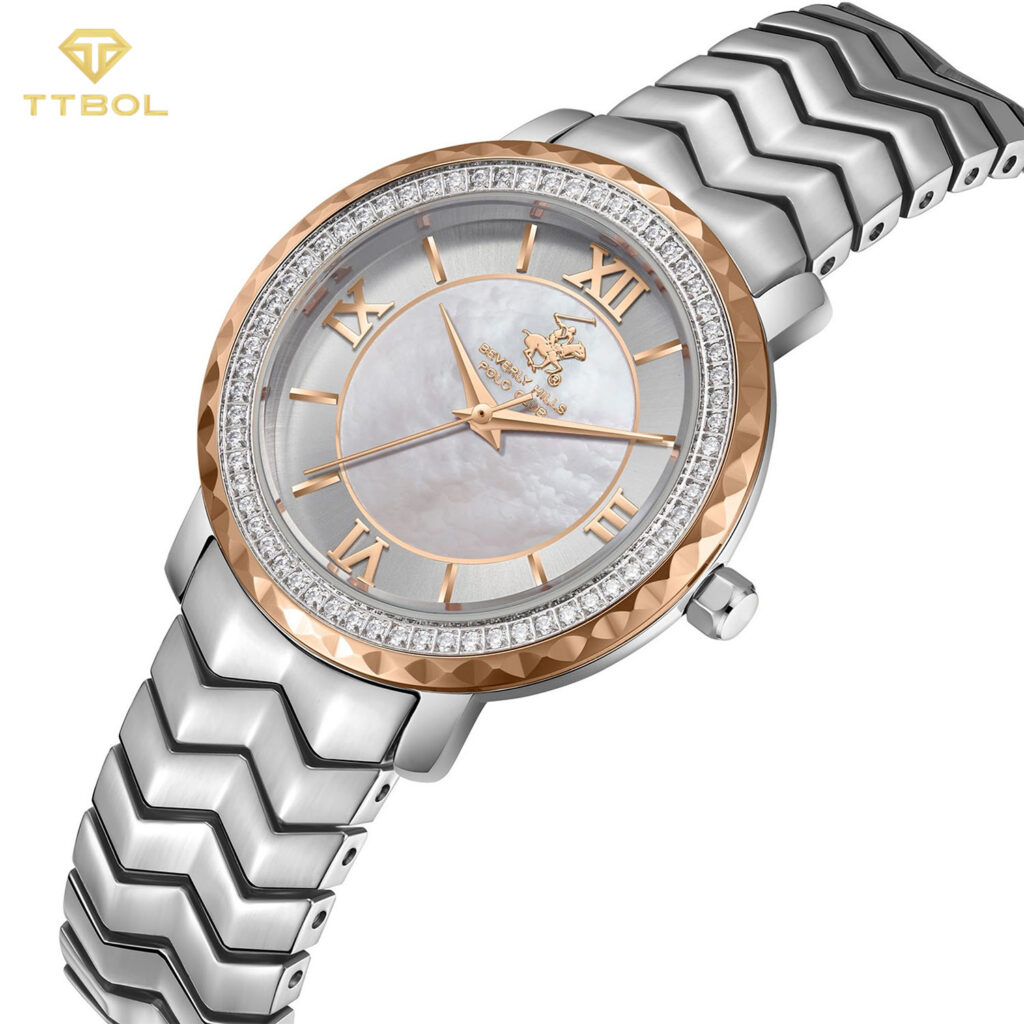 ساعت مچی زنانه بورلی هیلز پولو کلاب نگین دار BEVERLY HILLS POLO CLUB BP3669C.520
