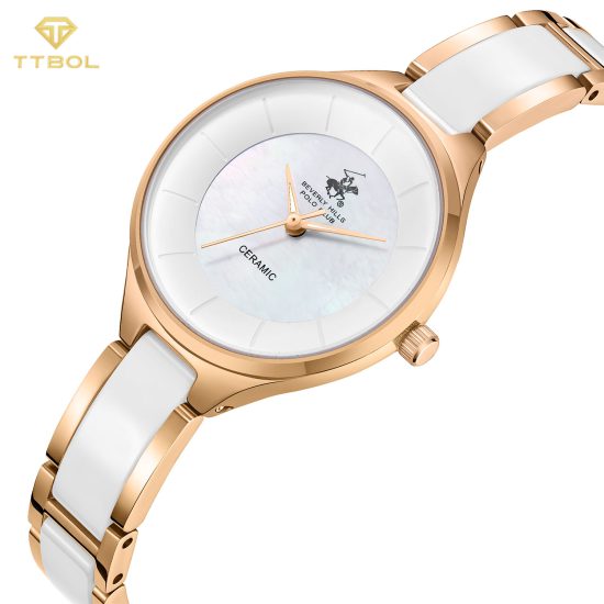 ساعت مچی زنانه بورلی هیلز پولو کلاب بند سرامیکی BEVERLY HILLS POLO CLUB BP3706C.420