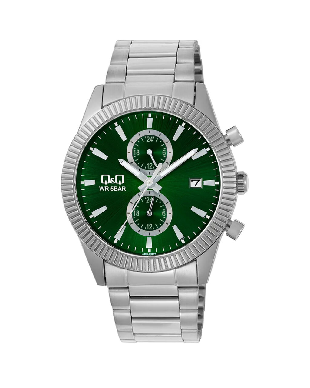 ساعت مچی مردانه کیو اند کیو صفحه سبز Q&Q A39A-003PY
