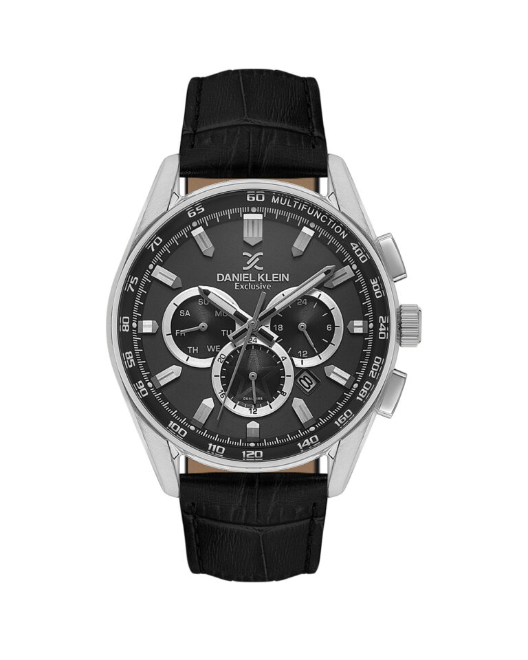ساعت مچی مردانه دنیل کلین بند چرم سه موتوره DANIEL KLEIN DK.1.14002-1