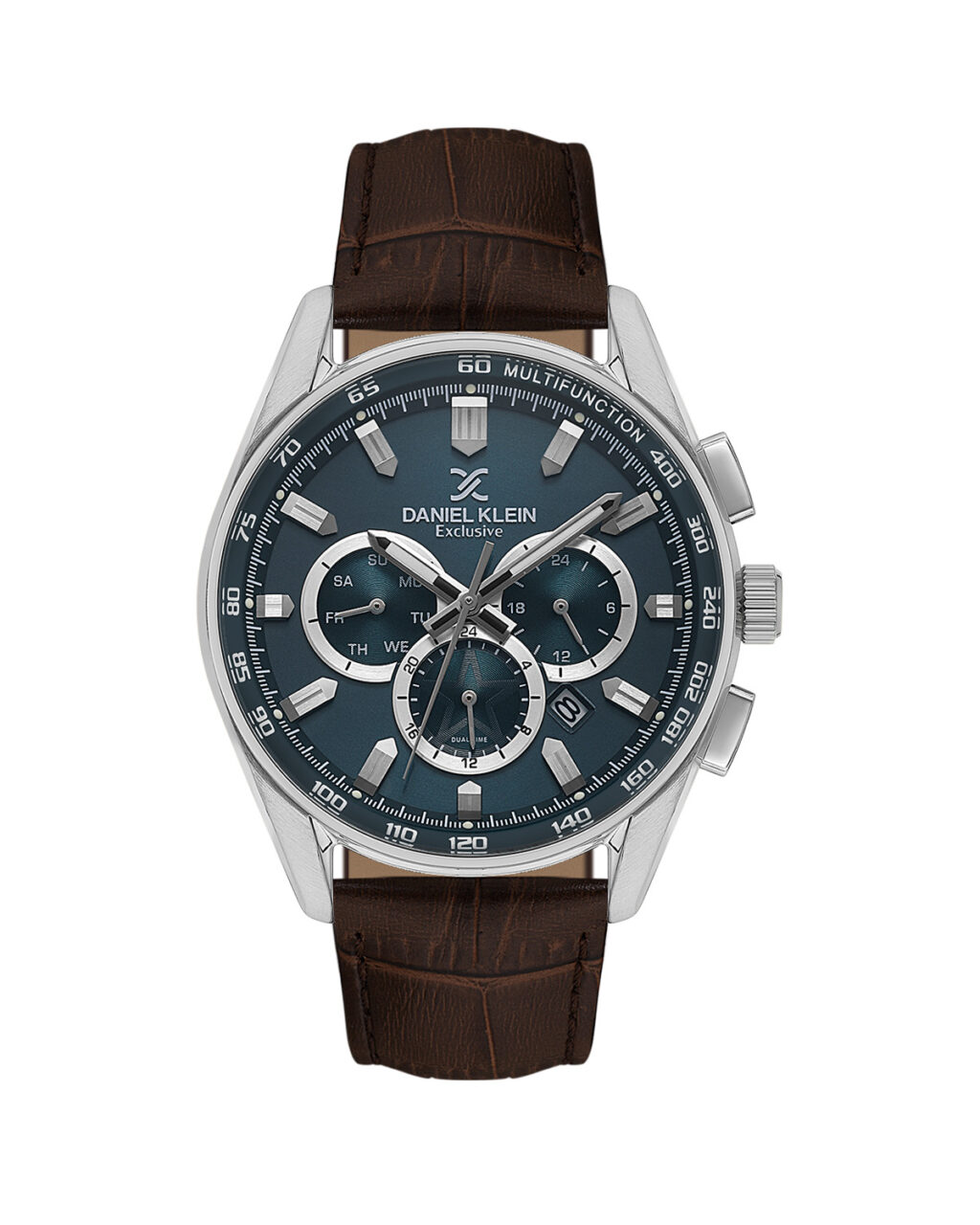 ساعت مچی مردانه دنیل کلین بند چرم سه موتوره DANIEL KLEIN DK.1.14002-3