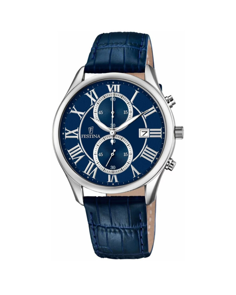 ساعت مچی مردانه فستینا بند چرم سرمه ای FESTINA F6855/2
