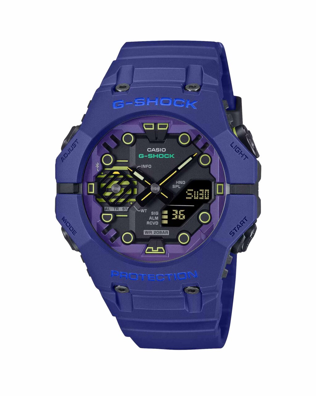 ساعت مچی مردانه جی‌شاک CASIO G-SHOCK GA-B001CBR-2A نمای جلو، دیجیتال و اسپرت