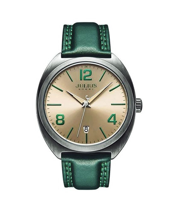 ساعت مچی مردانه جولیوس بند چرم سبز JULIUS JAH-122A