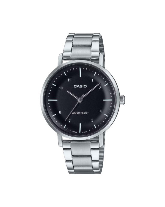 ساعت مچی زنانه کاسیو CASIO LTP-VT03D-1B با بدنه استیل و صفحه مشکی