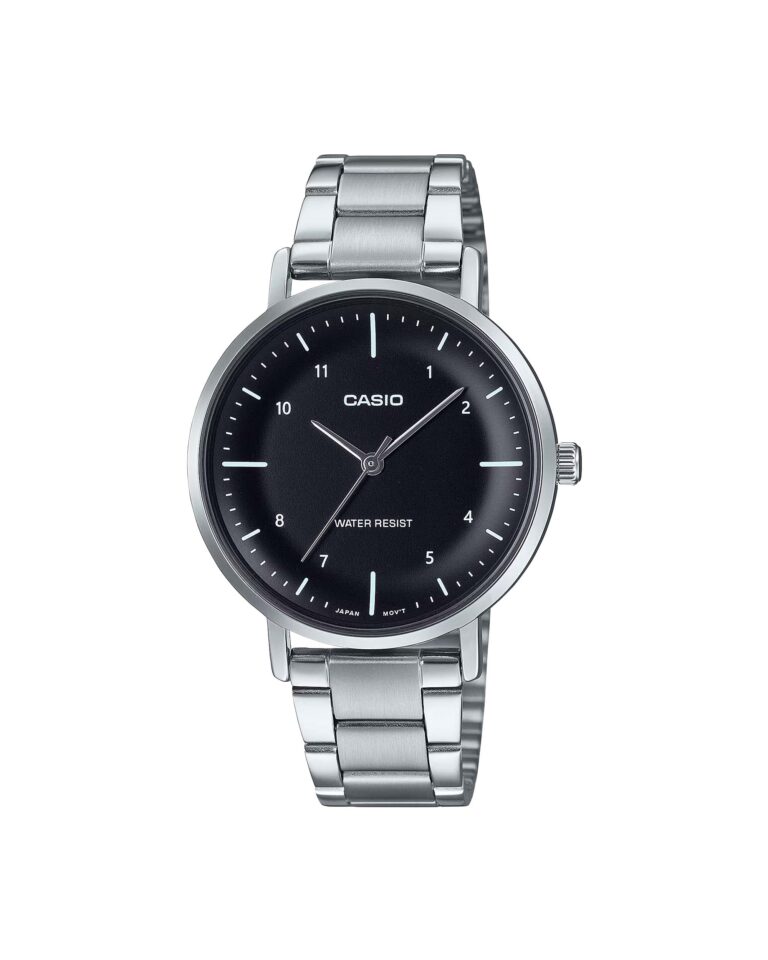 ساعت مچی زنانه کاسیو CASIO LTP-VT03D-1B با بدنه استیل و صفحه مشکی