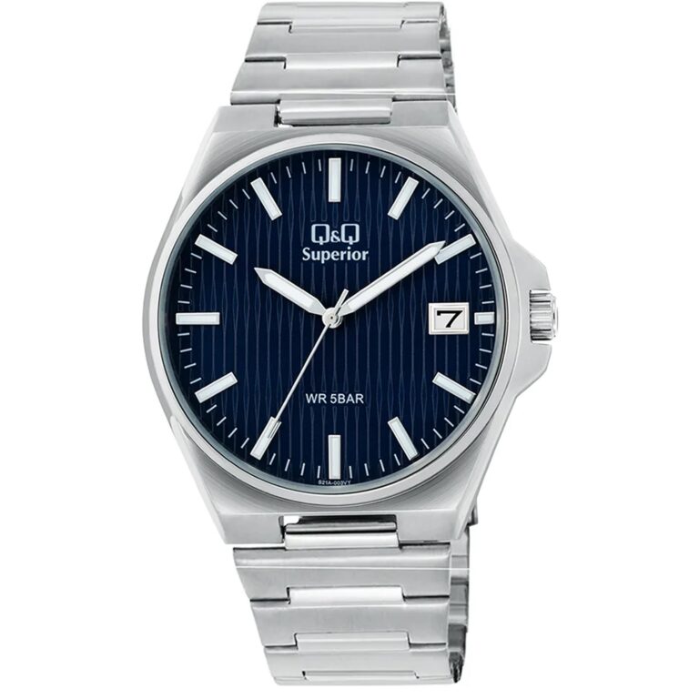 ساعت مچی مردانه کیو اند کیو صفحه سرمه ای ضد آب Q&Q S21A-003VY