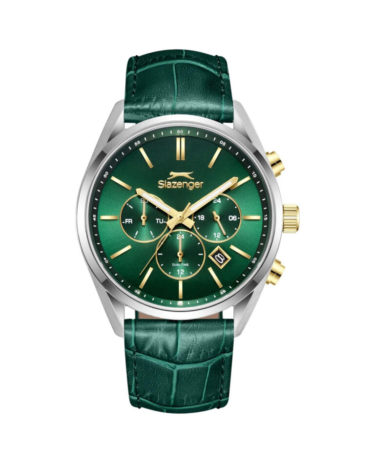 ساعت مچی مردانه اسلازنجر سه موتوره بند چرم SLAZENGER SL.09.2494.2.02