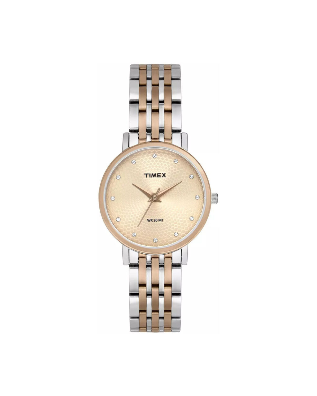 ساعت مچی زنانه تایمکس بند سیلور رزگلد TIMEX TW2T38700