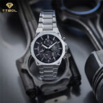 ساعت کاسیو EFS-S570D-1A با بدنه استیل ضد زنگ و طراحی باریک، مناسب برای استایل رسمی مردانه