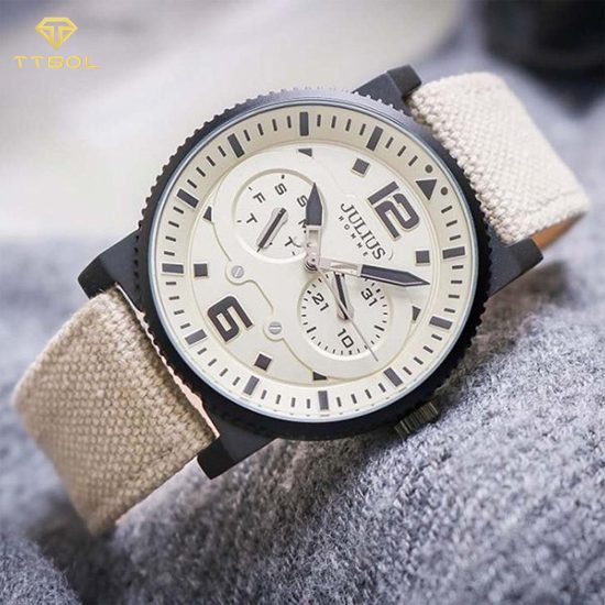 ساعت مچی مردانه جولیوس سه موتوره JULIUS JAH-115A