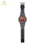 ساعت مچی مردانه کاسیو جیشاک GA-100FL-8A با صفحه نارنجی جذاب