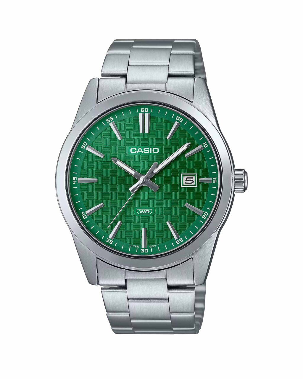 ساعت مردانه کاسیو مدل Casio MTP-VD03D-3A1 با صفحه سبز و بند استیل