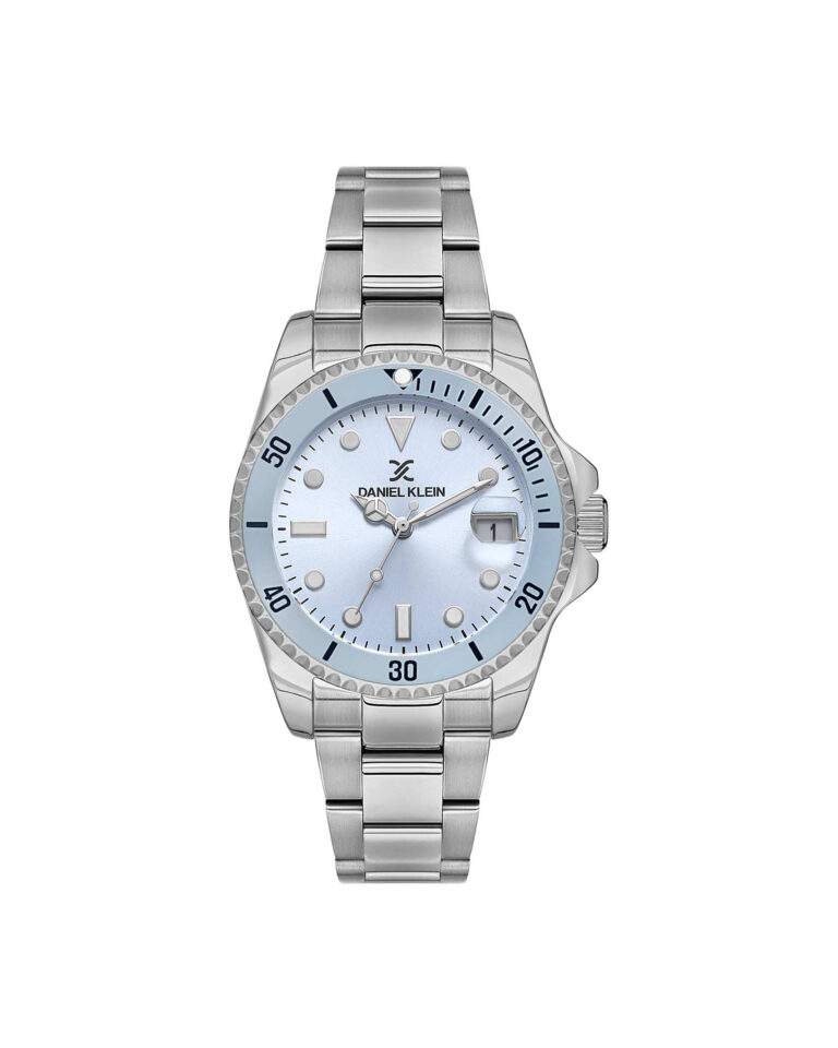 ساعت مچی زنانه دنیل کلین صفحه آبی یخی DANIEL KLEIN DK.1.13880-3