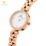 ساعت مچی زنانه دنیل ولینگتون رزگلد صفحه سفید DANIEL WELLINGTON DW00100717