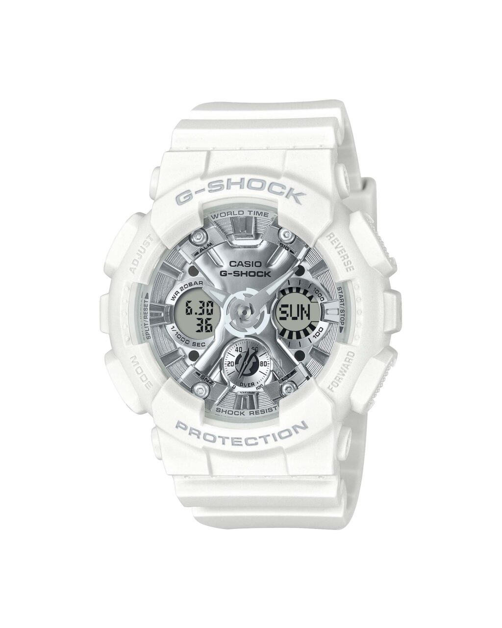 ساعت مچی دخترانه کاسیو جیشاک سفید رنگ CASIO G-SHOCK GMA-S120VA-7A