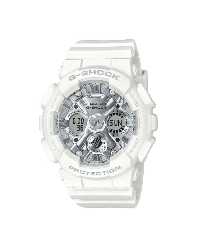 ساعت مچی دخترانه کاسیو جیشاک سفید رنگ CASIO G-SHOCK GMA-S120VA-7A