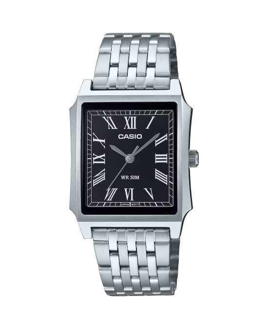 ساعت مچی مردانه کاسیو تانک با بند استیل CASIO MTP-B190D-1BV