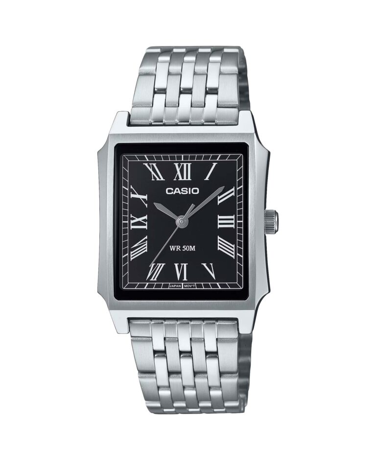 ساعت مچی مردانه کاسیو تانک با بند استیل CASIO MTP-B190D-1BV