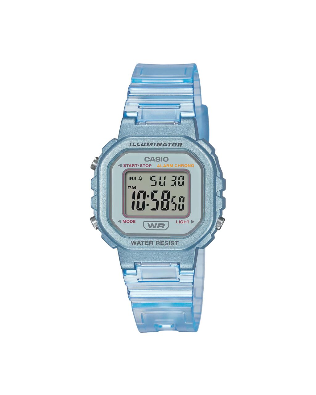 خرید ساعت مچی کاسیو CASIO LA20WHS-2A دیجیتال ضد آب با طراحی رزینی آبی از فروشگاه تی تی بول
