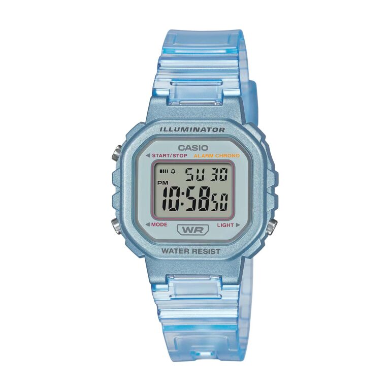 خرید ساعت مچی کاسیو CASIO LA20WHS-2A دیجیتال ضد آب با طراحی رزینی آبی از فروشگاه تی تی بول