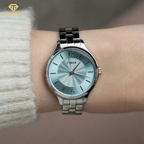 ساعت مچی زنانه تایمکس صفحه تیفانی TIMEX TW2W98400