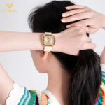 ساعت مچی زنانه ناوی فورس صفحه مربعی NAVIFORCE NF7106 BG/BG/BG