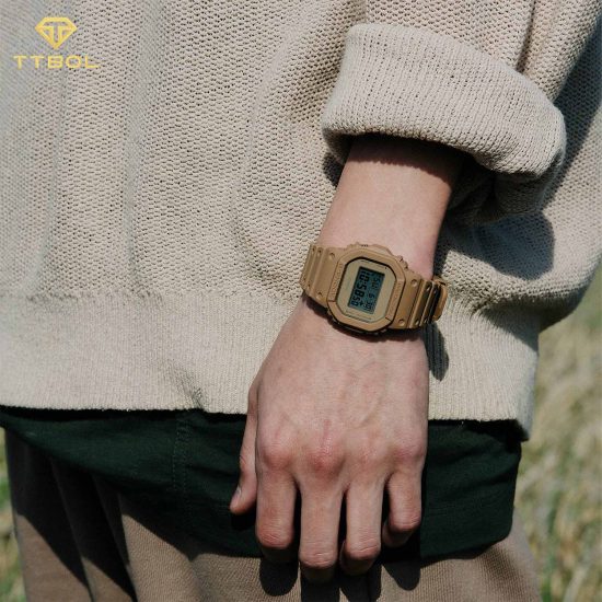 ساعت مچی مردانه کاسیو جیشاک بند قهوه ای CASIO G-SHOCK DW-5600NC-5