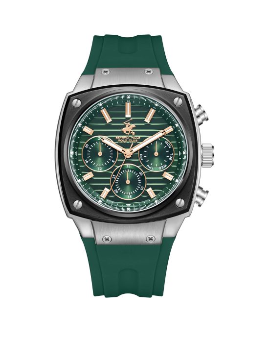 ساعت مچی مردانه بورلی هیلز پولو کلاب بند سیلیکونی سبز BEVERLY HILLS POLO CLUB BP3778X.377