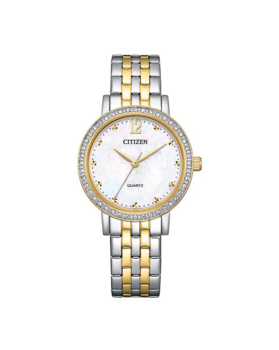 ساعت مچی زنانه سیتیزن سیلور طلایی CITIZEN EL3104-54D