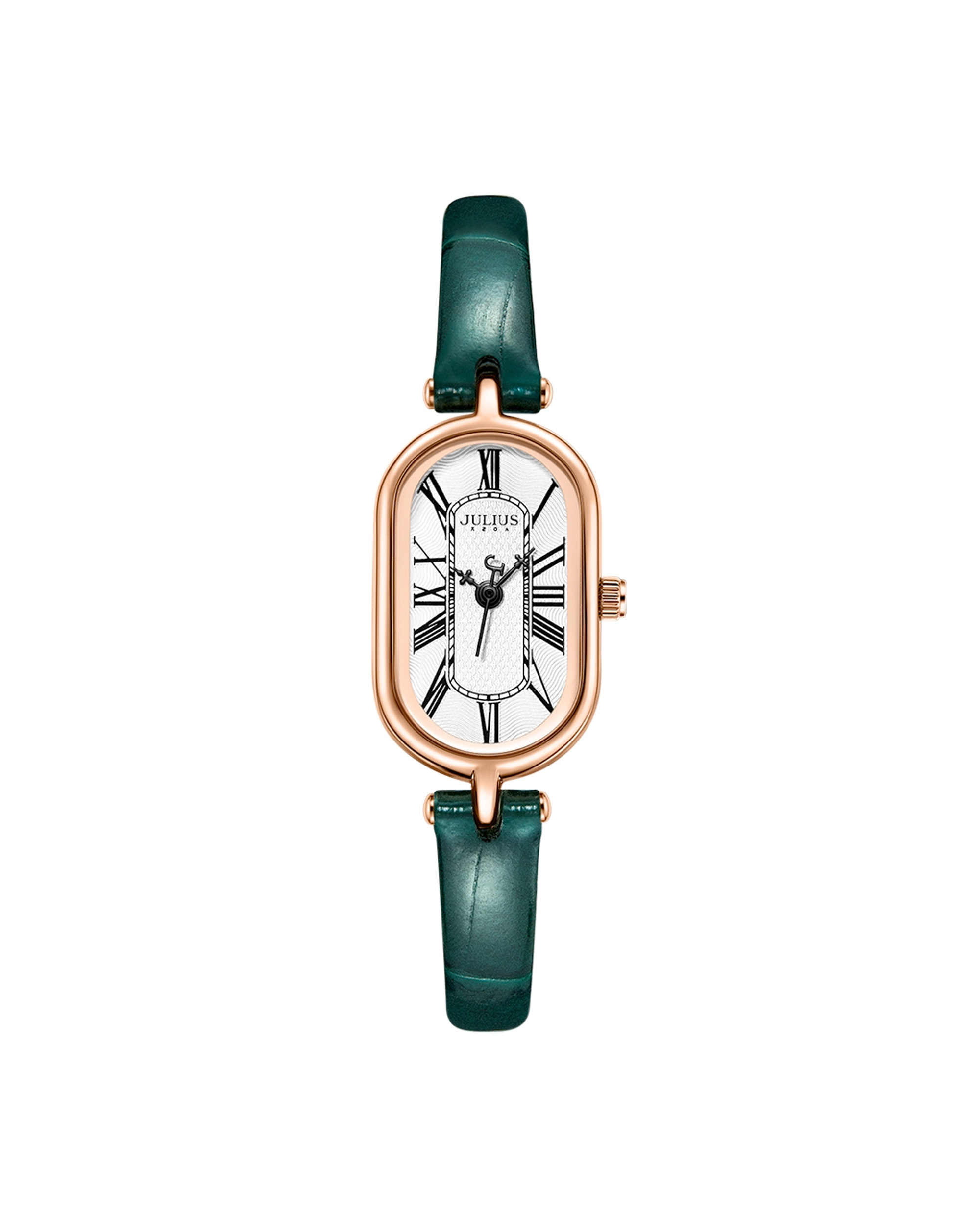 JA-1432B ساعت مچی زنانه جولیوس بند چرم سبز JULIUS JA-1432B
