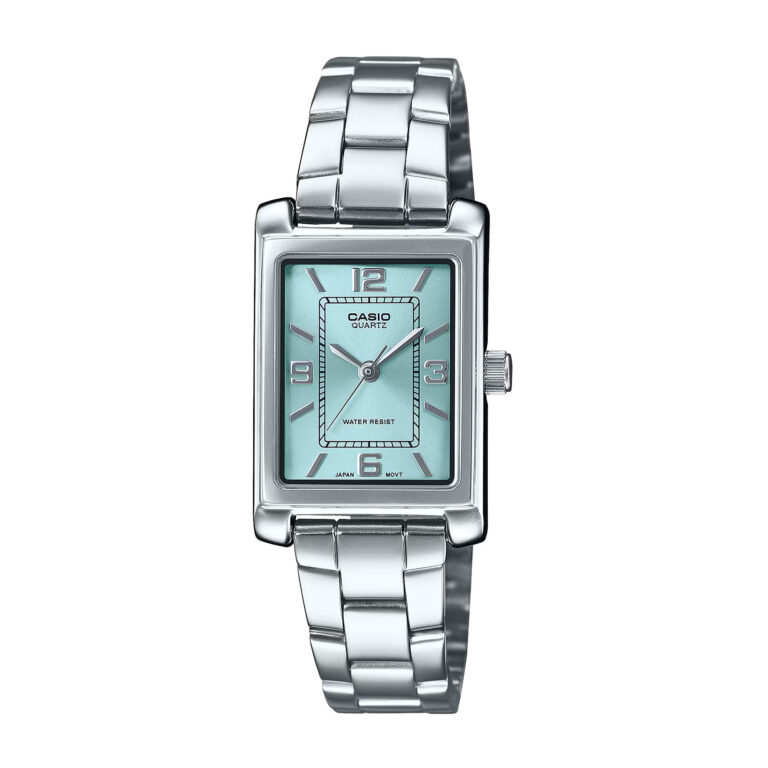 ساعت مچی زنانه کاسیو تانک صفحه تیفانی CASIO LTP-1234DD-2A