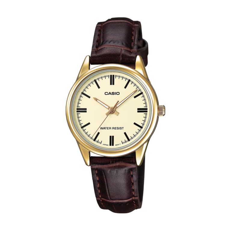 ساعت مچی زنانه کاسیو چرم قهوه ای CASIO LTP-V005GL-9A