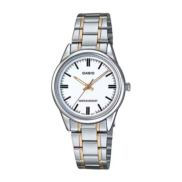 ساعت مچی زنانه کاسیو بند سیلور طلایی CASIO LTP-V005SG-7A