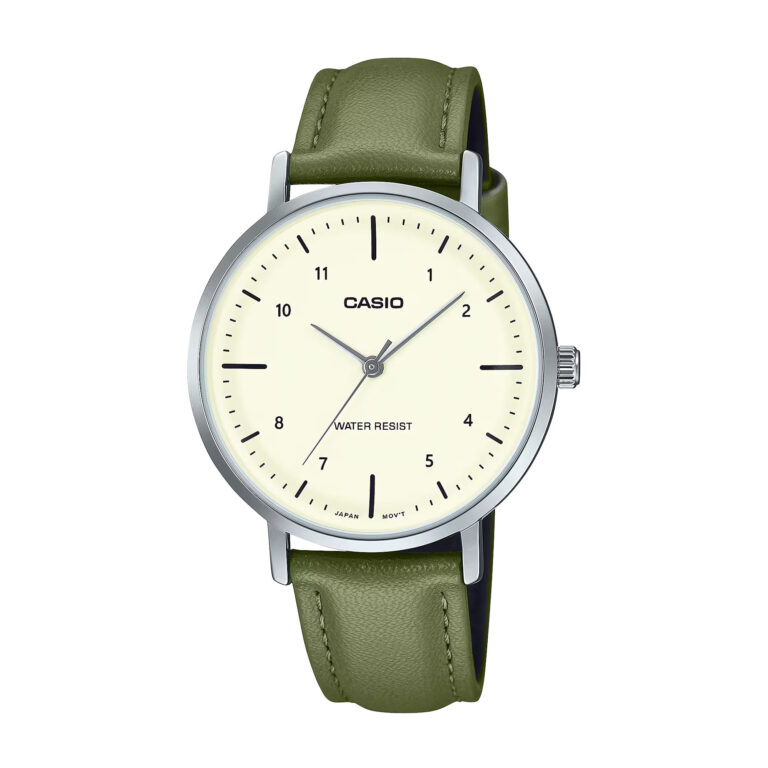 ساعت مچی زنانه کاسیو بند چرم سبر رنگ CASIO LTP-VT03L-3B