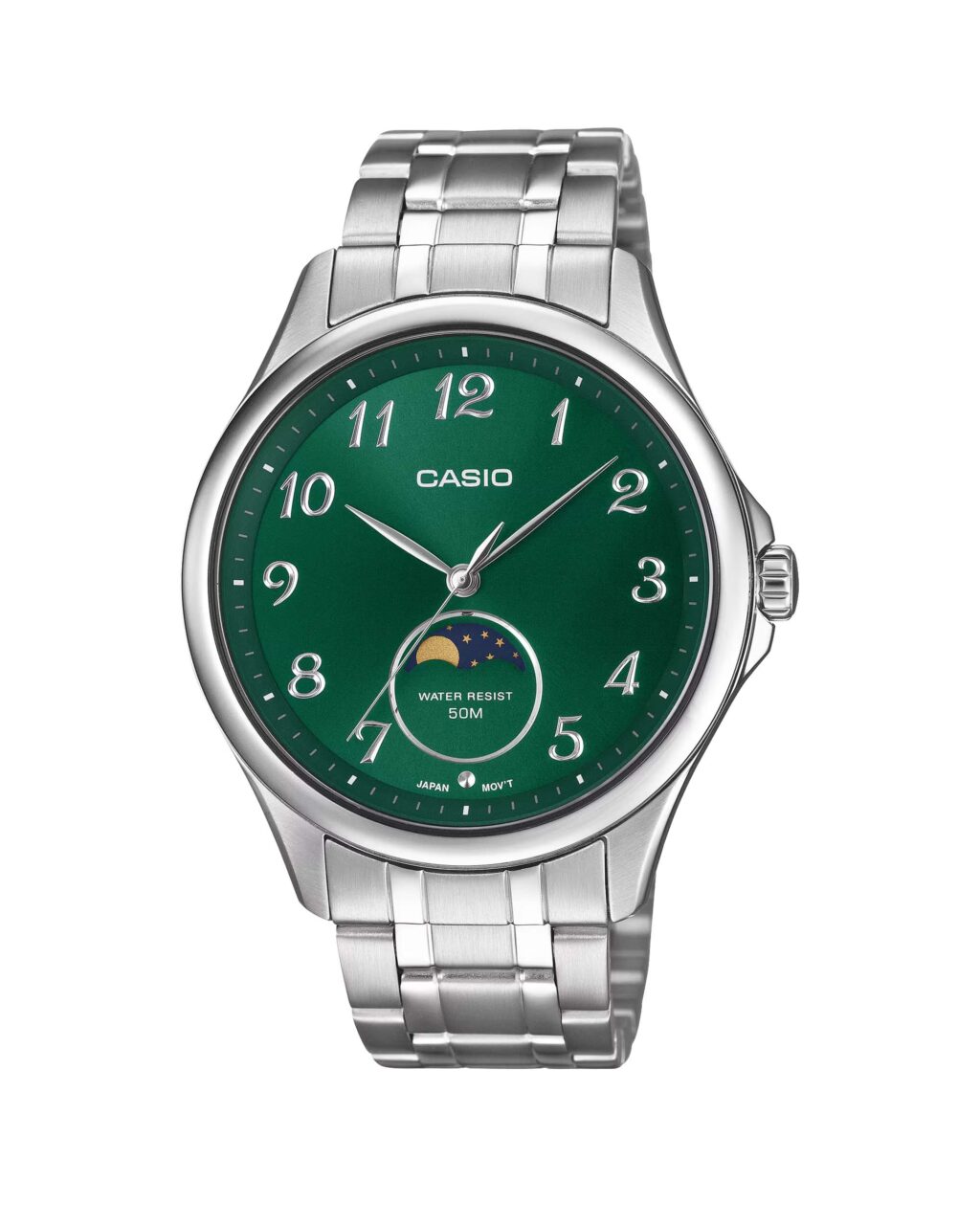 ساعت مچی مردانه کاسیو موون فیز صفحه سبز CASIO MTP-M110D-3AV