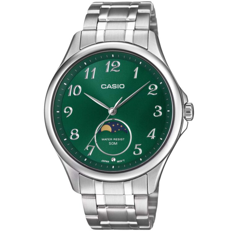 ساعت مچی مردانه کاسیو موون فیز صفحه سبز CASIO MTP-M110D-3AV