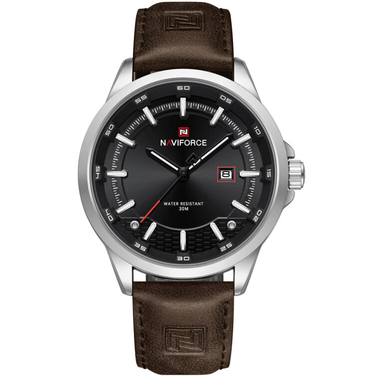 ساعت مچی مردانه ناوی فورس بند چرم NAVIFORCE NF9248L S/B/D.BN